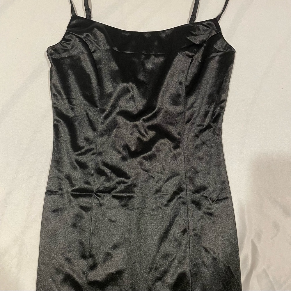 NWOT shein black silky dress - Picture 2 of 4